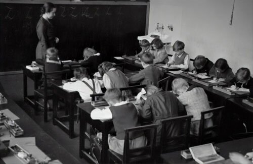Inside Classroom of the First Adventist School started by Goodloe Harper Bell in Battle Creek, Michigan