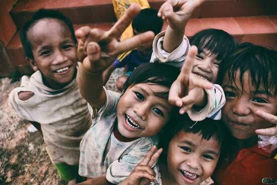 Joyful children as Adventists run hospitals, medical clinics & orphanages to help the needy, the hurting, & the suffering.