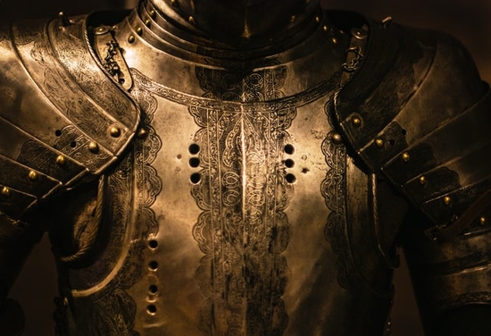 Metal breastplate as we study about the Breastplate of Righteousness in Ephesians 6-14 and how it protects our heart.