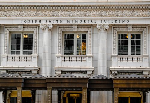 Joseph Smith memorial building in Salt Lake city, Utah as we learn that Joseph Smith began having visions in 1820.