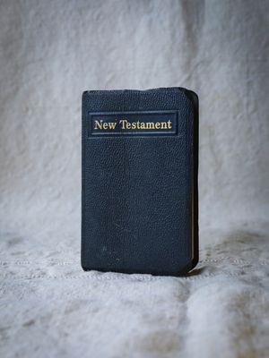 A small book of just the New Testament, similar to the one Bates's wife slipped into his pocket.