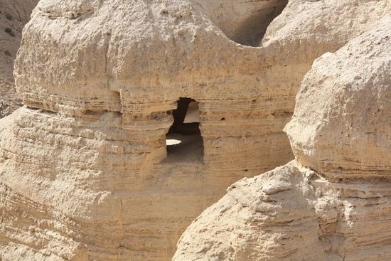 Qumran caves where the Dead Sea Scrolls were found