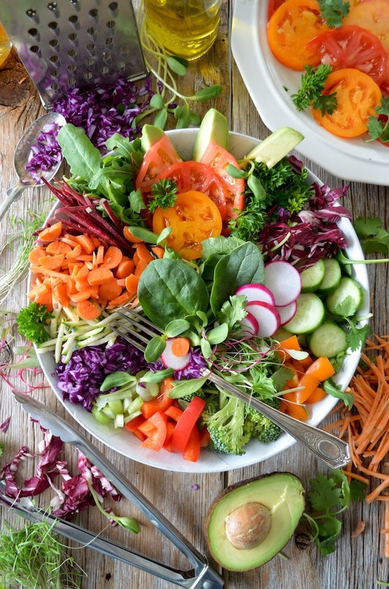 A colorful salad to represent the importance of nutrition to Adventists