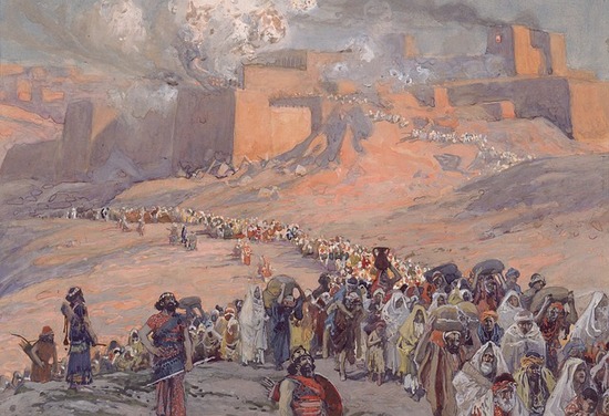 The Jews being taken captive to Babylon, where Daniel had the vision of the 2300-day prophecy