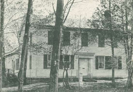 A black and white photograph of William Miller's house in New York.