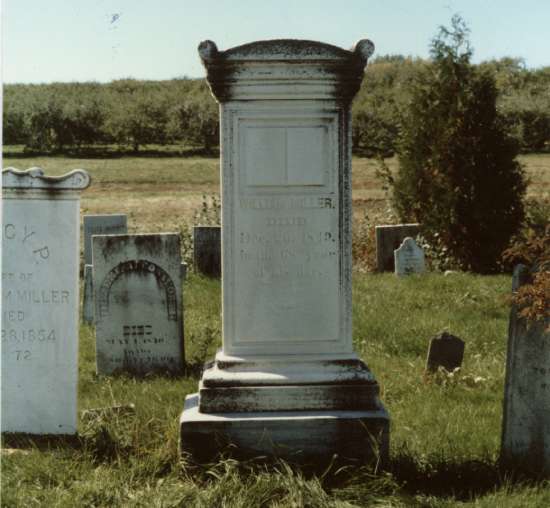  A photo of William Miller's tombstone.