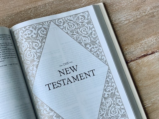 A Bible open to the New Testament where we find Jesus' example of Sabbath keeping