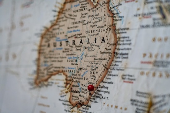 A map of Australia, where Ellen White spent nine years of her ministry