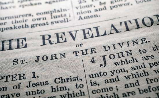 A page from the book of Revelation written by the apostle John