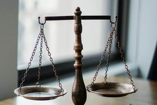 A scale and gavel, both symbols of justice