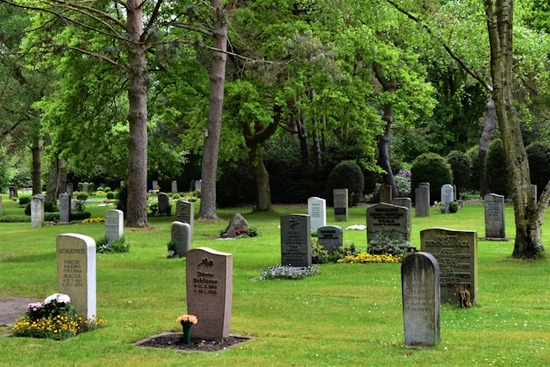 A cemetery where souls rest in the grave