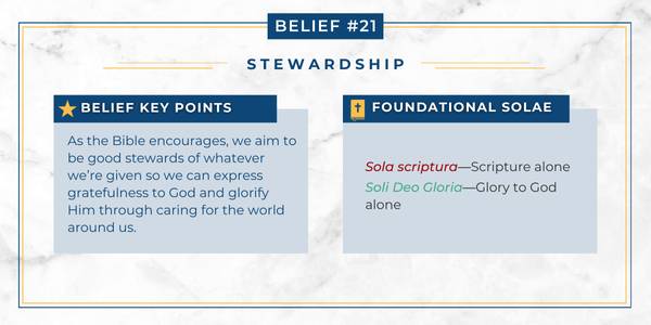 Chart explaining how the Adventist belief in stewardship relates to Protestant principles.